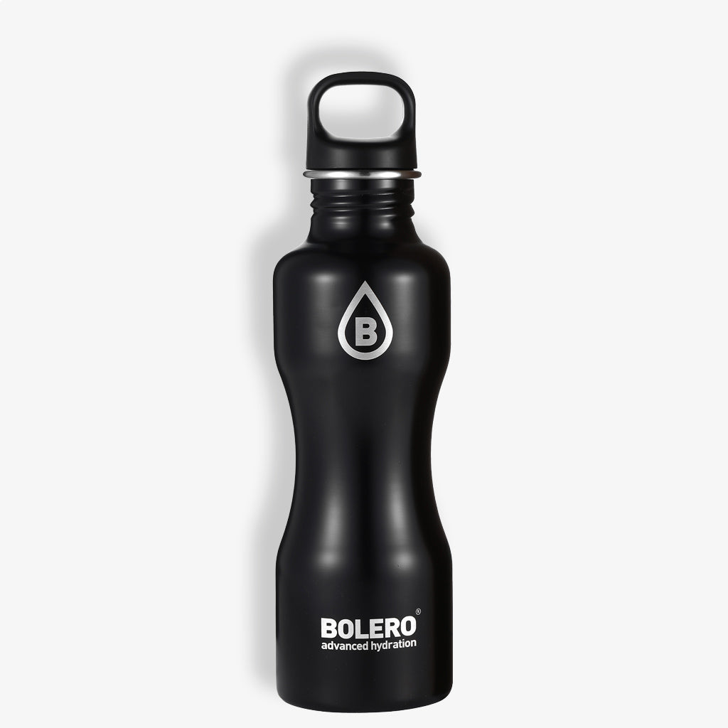 Bolero Edelstahl Flasche in schwarz glänzend